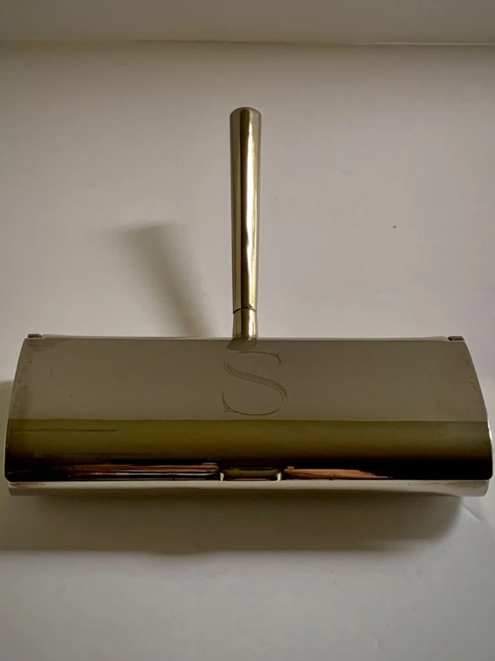 Vintage Chrome Crumb Sweeper Roller Mid Century Table Crumb Butler Monogram S